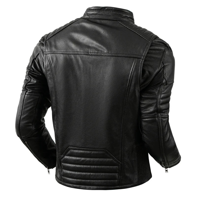BikerX Milano Lederjacke Vintage Biker - Rindsleder L