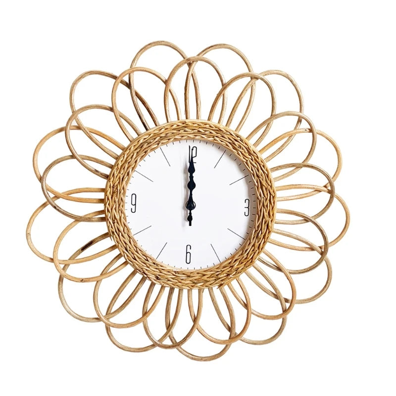 Rattan-Wanduhr 2025: Handwoven DIY-Design - Natural Home Collection