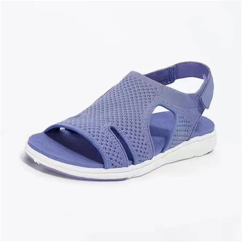 KAMUCC Sandale Sexy Strass - Große Größe EVA Flach 3cm
