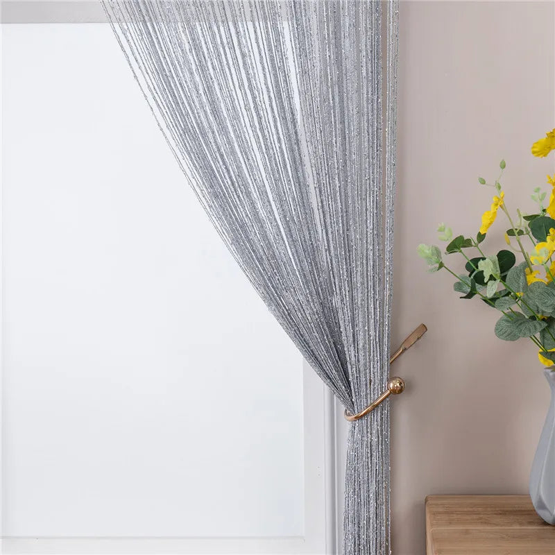 String Vorhang Quaste - 1 Paneel, Schlauch, halbtransparent