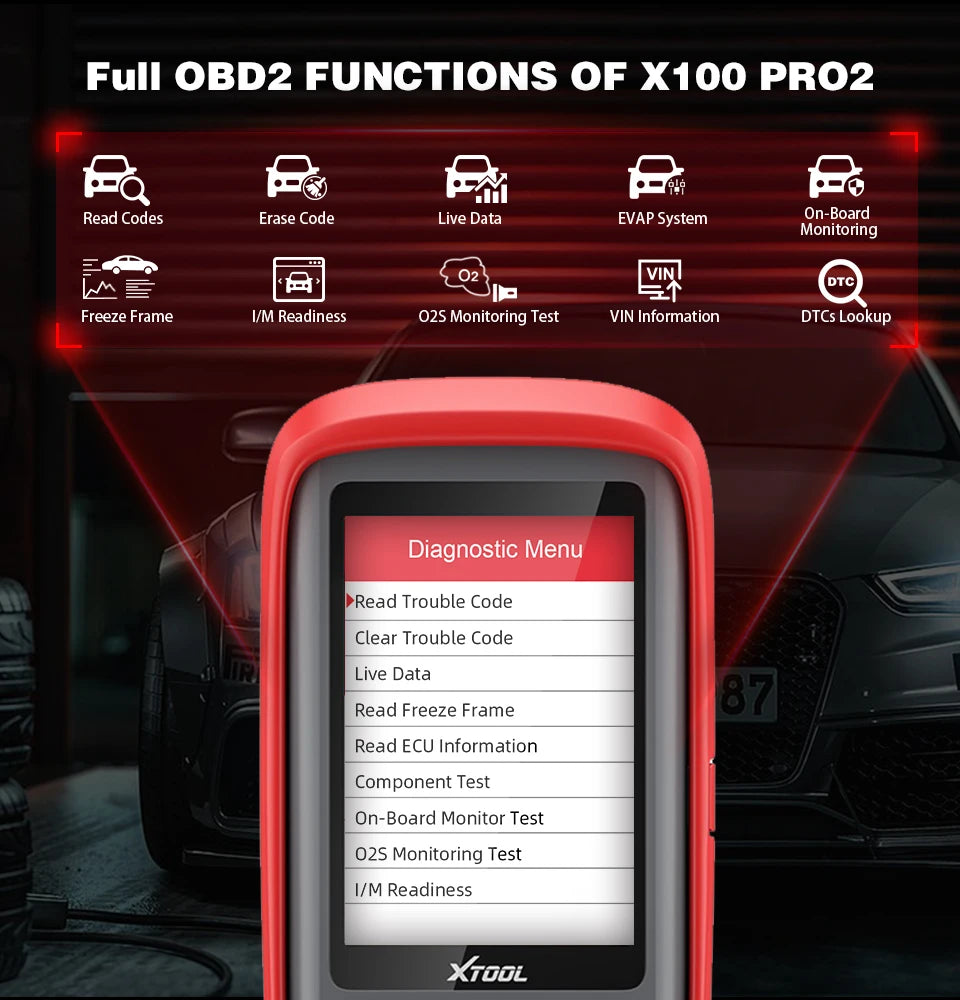 XTOOL X100 Pro2 OBD2 Scanner 2025 - Professional Key Programmer EEPROM Adapter - Auto Diagnosegerät Lifetime Update