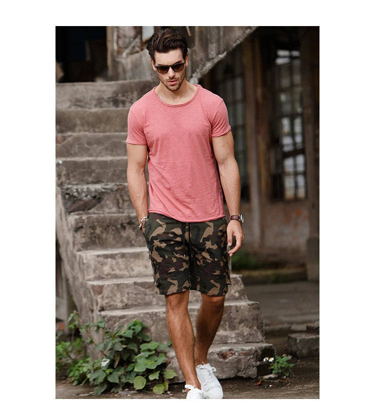 AIOPESON T-Shirt Casual Leicht - 100% Baumwolle Kurzarm