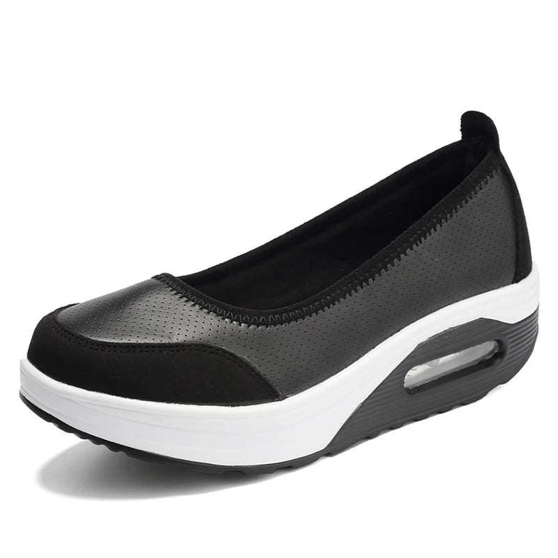Stuccco Ballerina Slipper Komfort Damen - PU 3cm Absatz