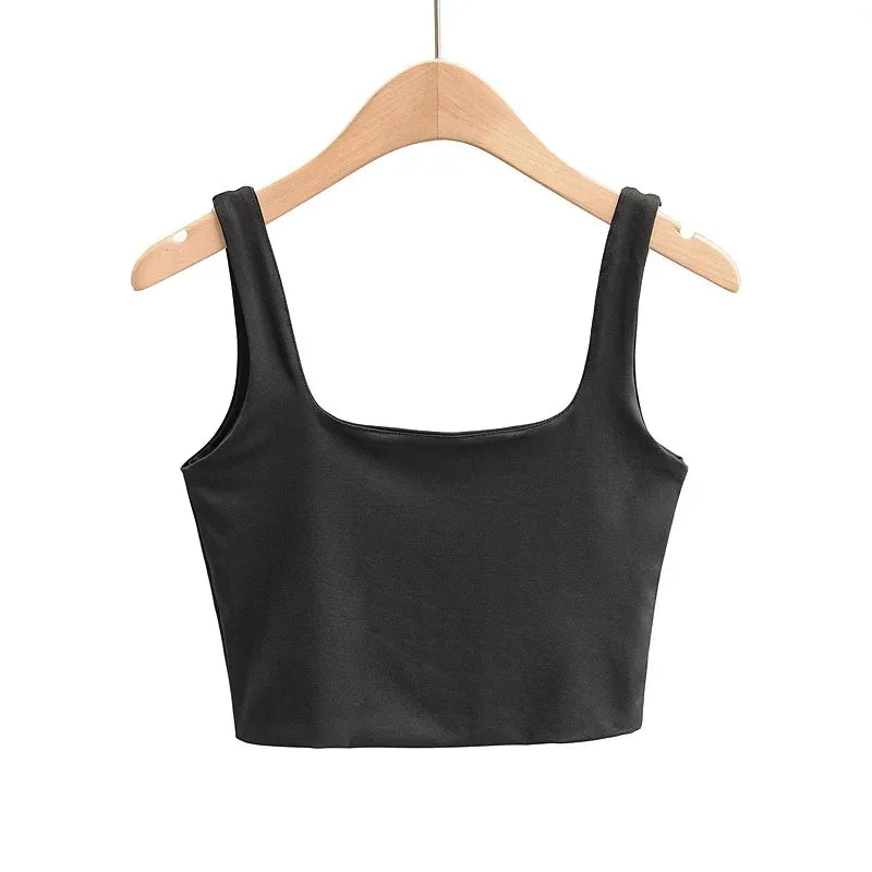 Dozw DF-5469 Sexy Ärmelloses Top - Größe M Kurz Elastisch