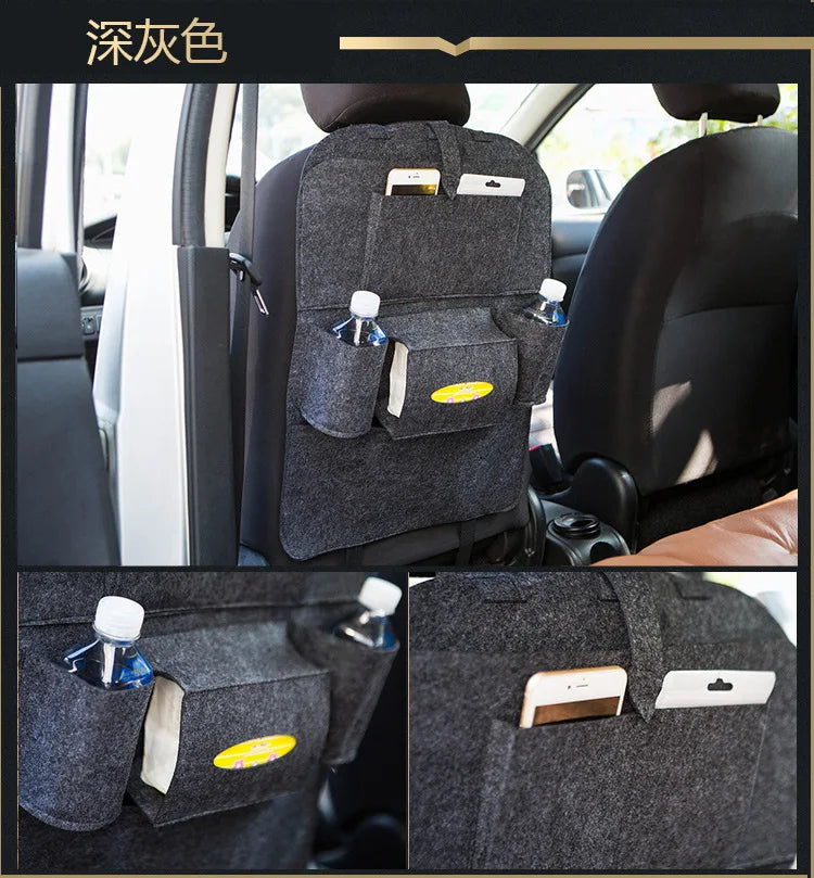 Car Seat Back Storage Bag Multifunctional Adjustable Backseat Storage Bag High Capacity Storage Bag Inside Seat Back Bag