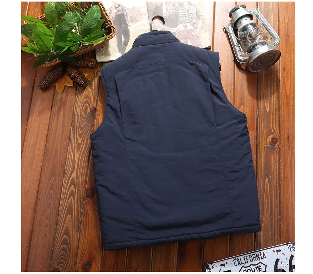 DIMUSIC Wärmegefütterte Steppweste - Größe M-XXL Wasserabweisend Fleece