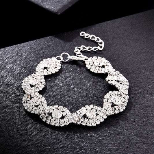 Elegant Deluxe Strass Kristall Armband Bangle Für Frauen Mode Charm Armbänder Trendy Schmuck Mädchen Geschenk