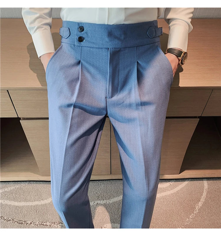 MYAZHOU Slim Fit Hose Hohe Taille - Polyester S-XXL