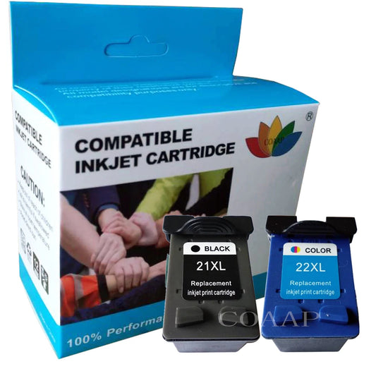 COAAP HP21 HP22 Nachgefüllte Tinte - BK Tricolor XL