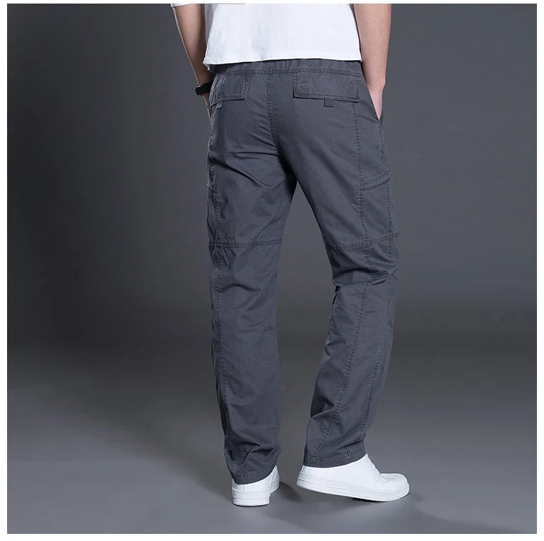 Herren Hosen 2025 - Summer Autumn Fashion Cotton Long Pants Straight Joggers Plus Size