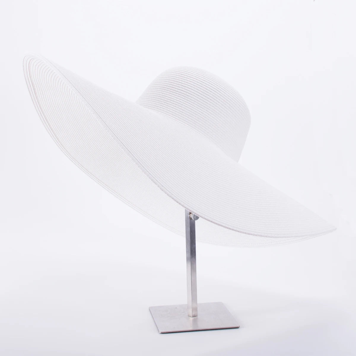 Lawliet 7.1''/18cm Faltbar Übergroß Riesig Breite Krempe Sonne Strand Stroh Hüte Hochzeit Damen Floppy Party Elegant A330