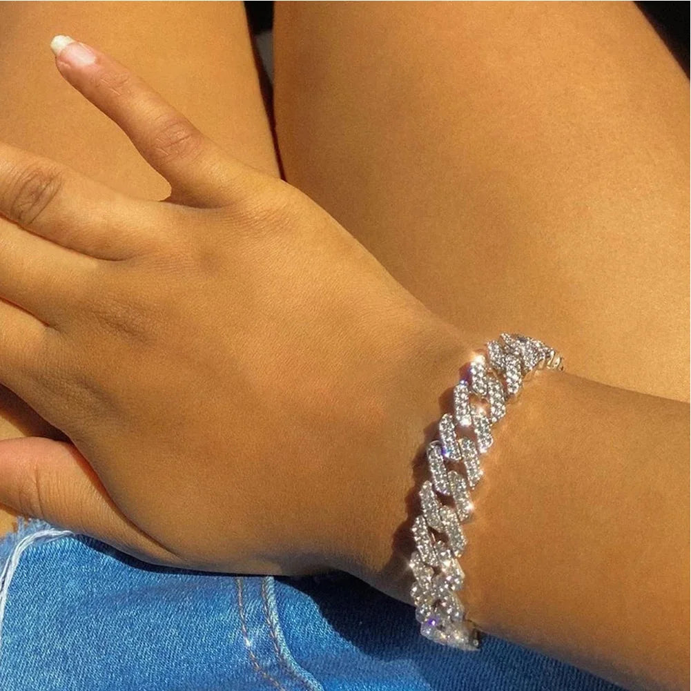 Luxus Voll Strass Große Tennis Kette Armbänder 2025 - Frauen Männer Fashion Bling - Iced Out Quadrat Kristall Armband Hand Schmuck Premium