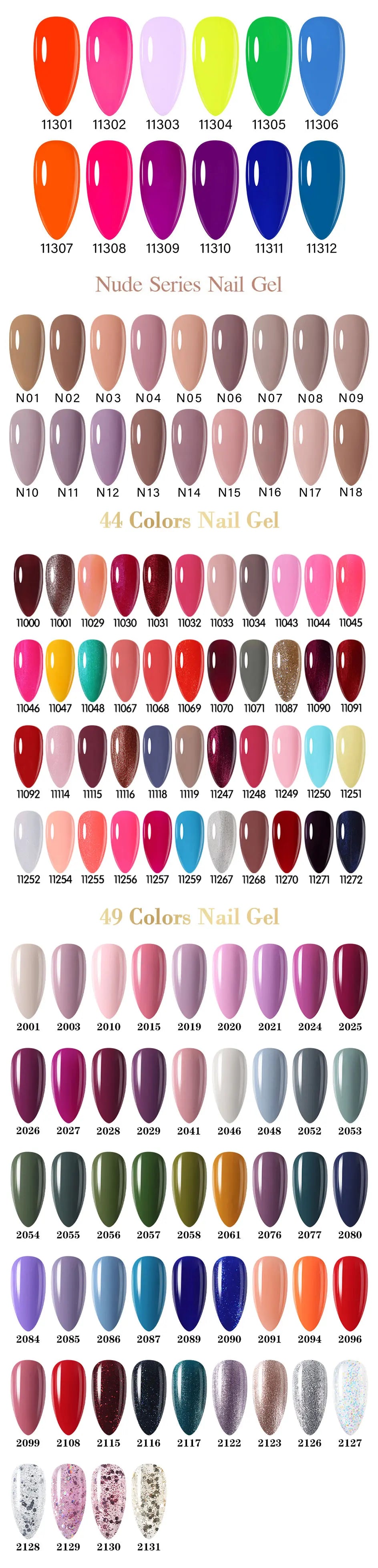 NAILCO 15ml 20pcs/Set UV Gel Nail Polish Semi Permanent Esmalte Vernis LED Gel Varnishes Soak Off Nail Art DIY All For Manicure