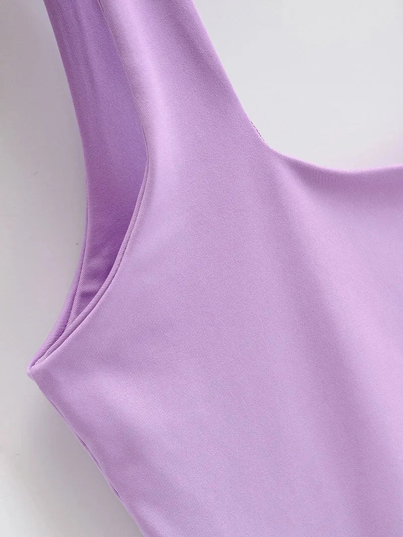 Dozw DF-5469 Sexy Ärmelloses Top - Größe M Kurz Elastisch