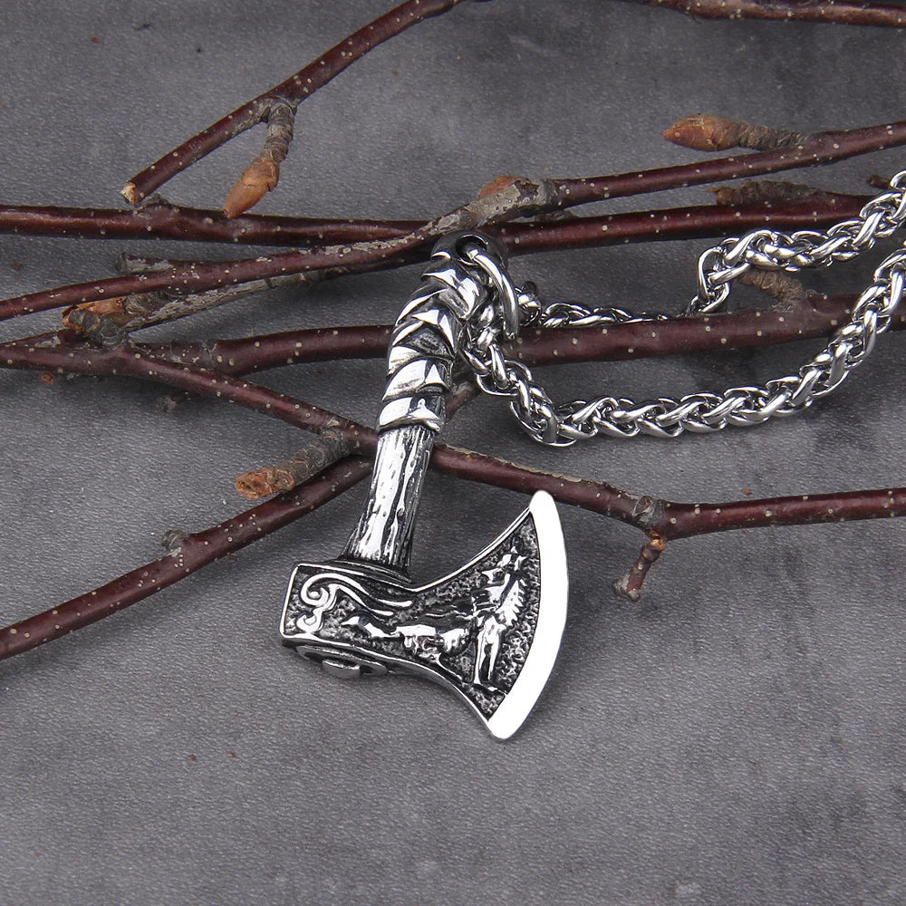 Never fade wolf and raven slavic wild amulet talisman viking necklace jewelry