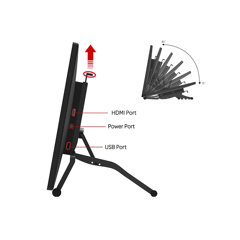 Gaomon PD2200 21.5 Inch Graphics Tablet Anti-Glare Full Lamination Screen Display with 8 Touch Keys Support ±60° Tilt Function