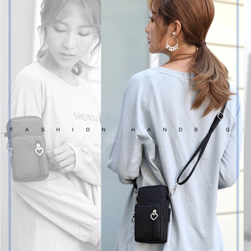 Crossbody Taschen Frauen 2025 - Wasserdicht Nylon Multifunktion Casual - Kleine Tasche Handy Hülle Crossbody Sport Geldbörse