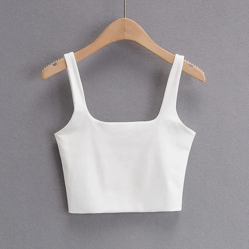 Dozw DF-5469 Sexy Ärmelloses Top - Größe M Kurz Elastisch