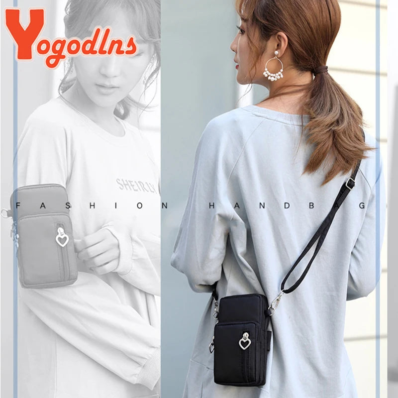 Crossbody Taschen Frauen 2025 - Wasserdicht Nylon Multifunktion Casual - Kleine Tasche Handy Hülle Crossbody Sport Geldbörse