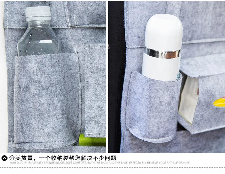 Car Seat Back Storage Bag Multifunctional Adjustable Backseat Storage Bag High Capacity Storage Bag Inside Seat Back Bag