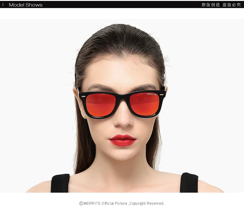 MERRYS DESIGN Herren/Frauen Klassische Retro Nieten Polarisierte Sonnenbrille 100% UV Schutz S8140
