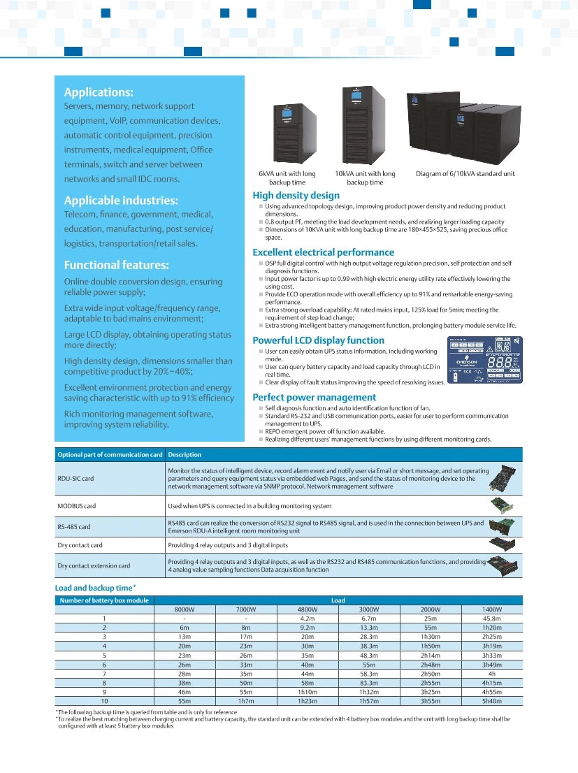 Nice Price  GXE 6-10KVA High Performance UPS Telecom Power Supply Online UPS