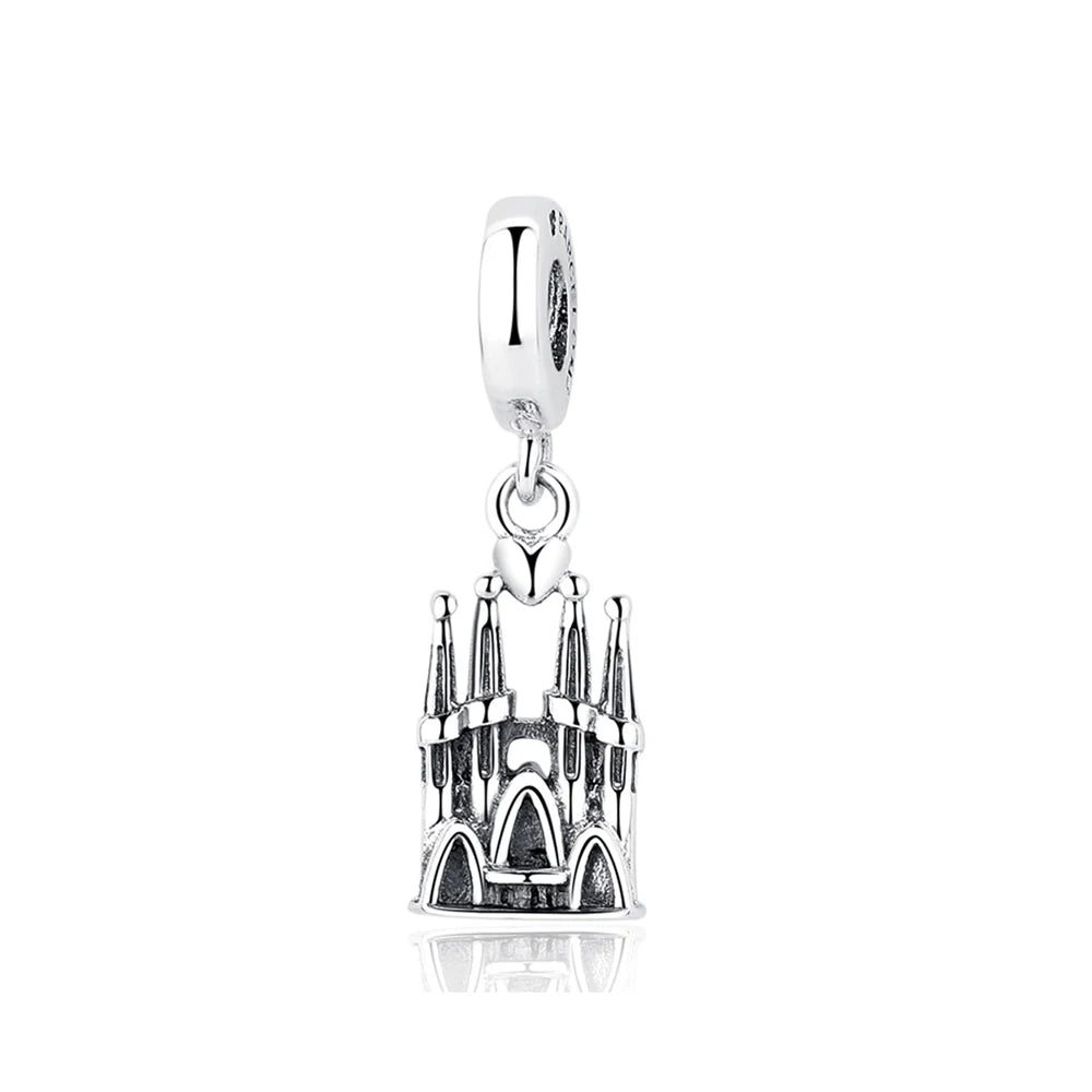 Originale 925 Sterling Silber Charms Liebe Reise London Bus Koffer Paris Perlen passen für Pan Armbänder Halsketten Frauen DIY Schmuck