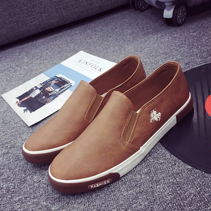 Herren Atmungsaktive Casual Schuhe 2025 - PU Leder Slip-On Mode Flats Loafer - Hochwertige Sommer Schuhe