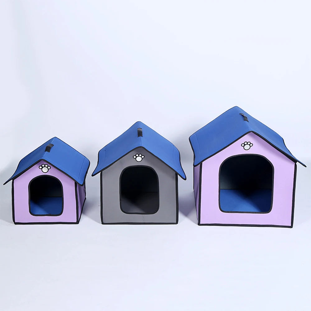Medium Dog Kennel Outdoor Waterproof Soft Comfortable Pet House Chew Proof Removable Small Dog Bed Pet Sleeping Mat Portable