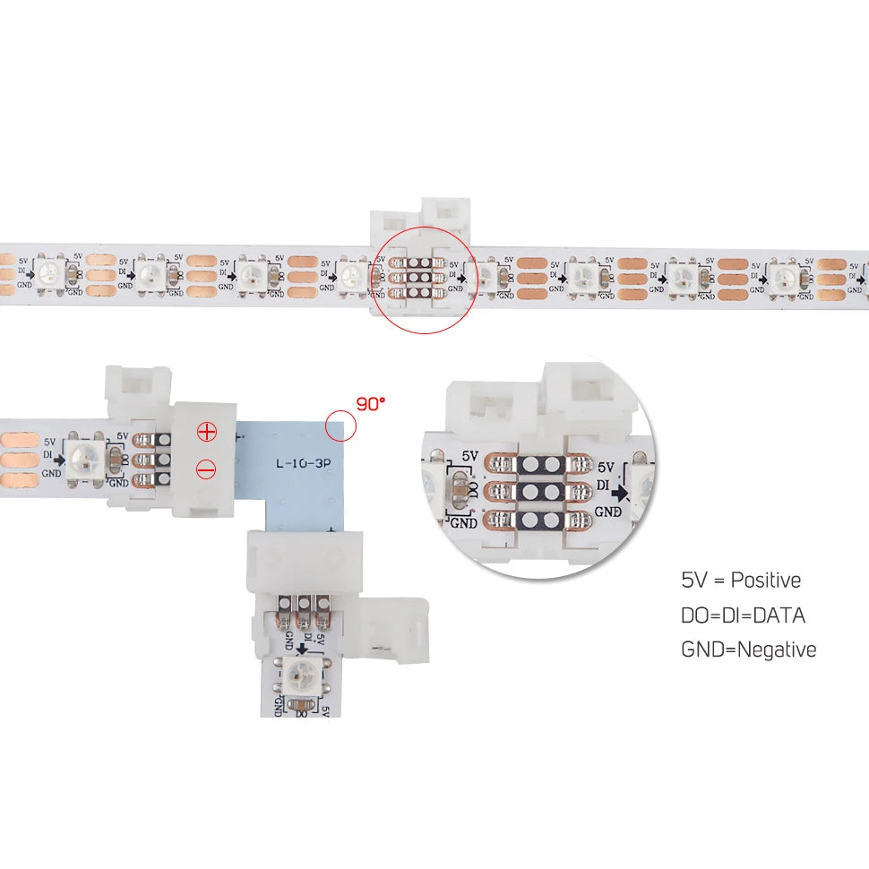 2pin 3pin 4pin 5pin Corner Connector