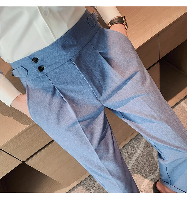 MYAZHOU Slim Fit Hose Hohe Taille - Polyester S-XXL