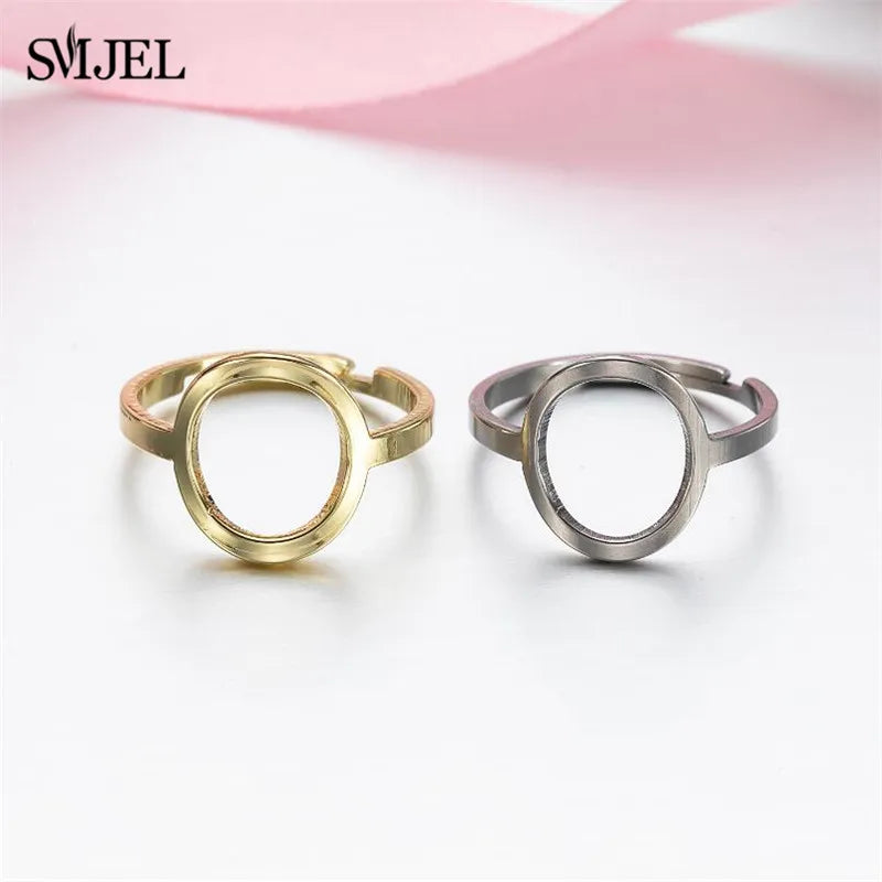 New Punk Geometric Ring for Men Women Exaggerated Stainless Steel Jewelry Opening Adjustable Ring Anillo Hombre Bijoux 2021 Gift