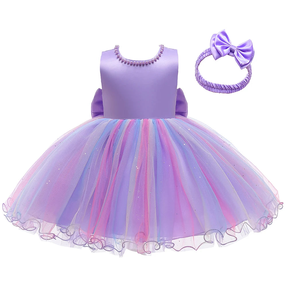 Newborn Dress For Girls Kids Summer Dresses Baby Girls 1st Birthday Wedding Princess Dress For Bridesmaids Infant Vestidos