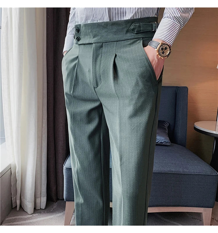 MYAZHOU Slim Fit Hose Hohe Taille - Polyester S-XXL