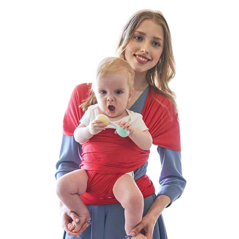 MioBaby Sling Soft Trage - Atmungsaktiv 0-12kg Hüftsitz