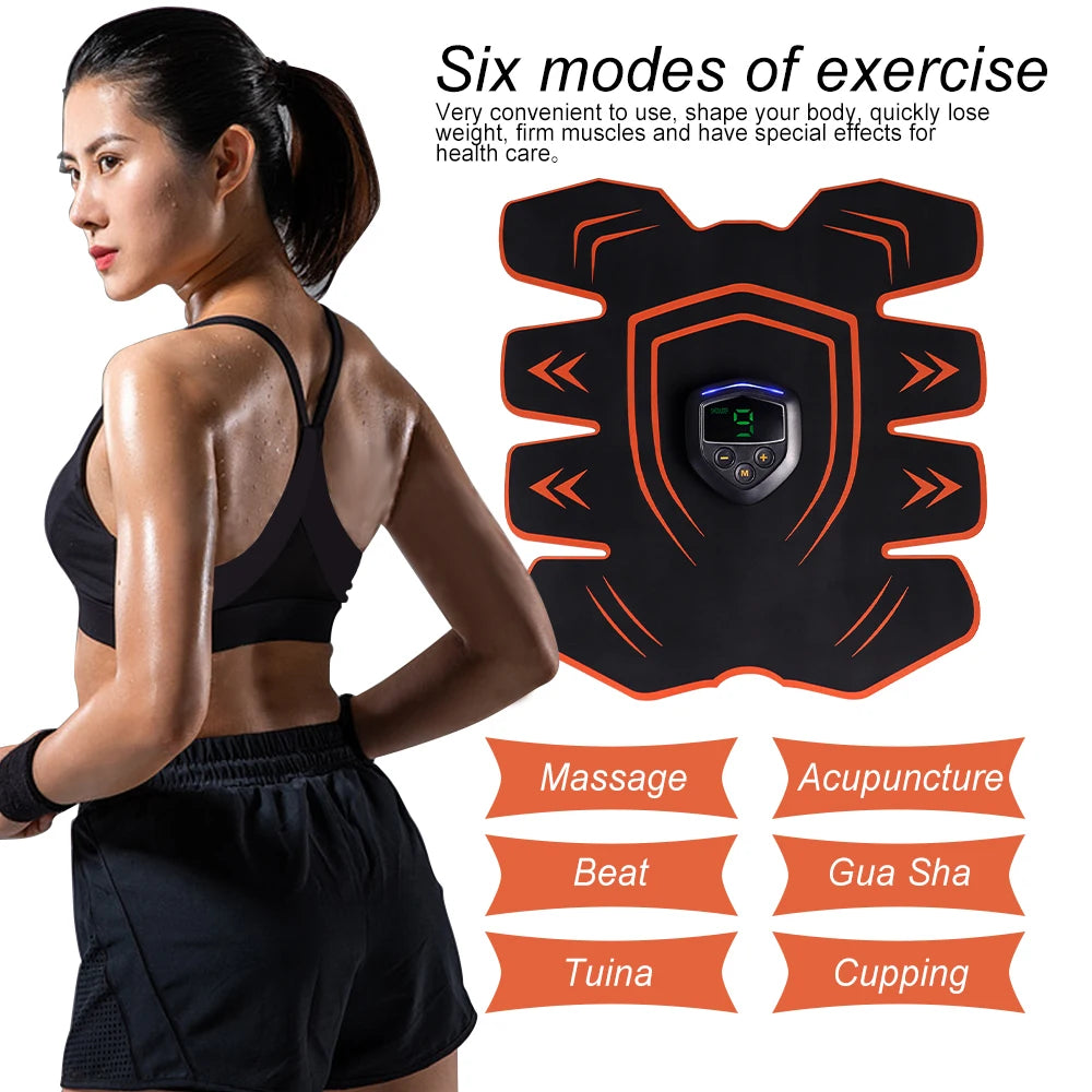 Electric Muscle Stimulator EMS Abdominal Hip Trainer  Fitness Training Home Gym Body Slimming Waist Trainer Loss Massager