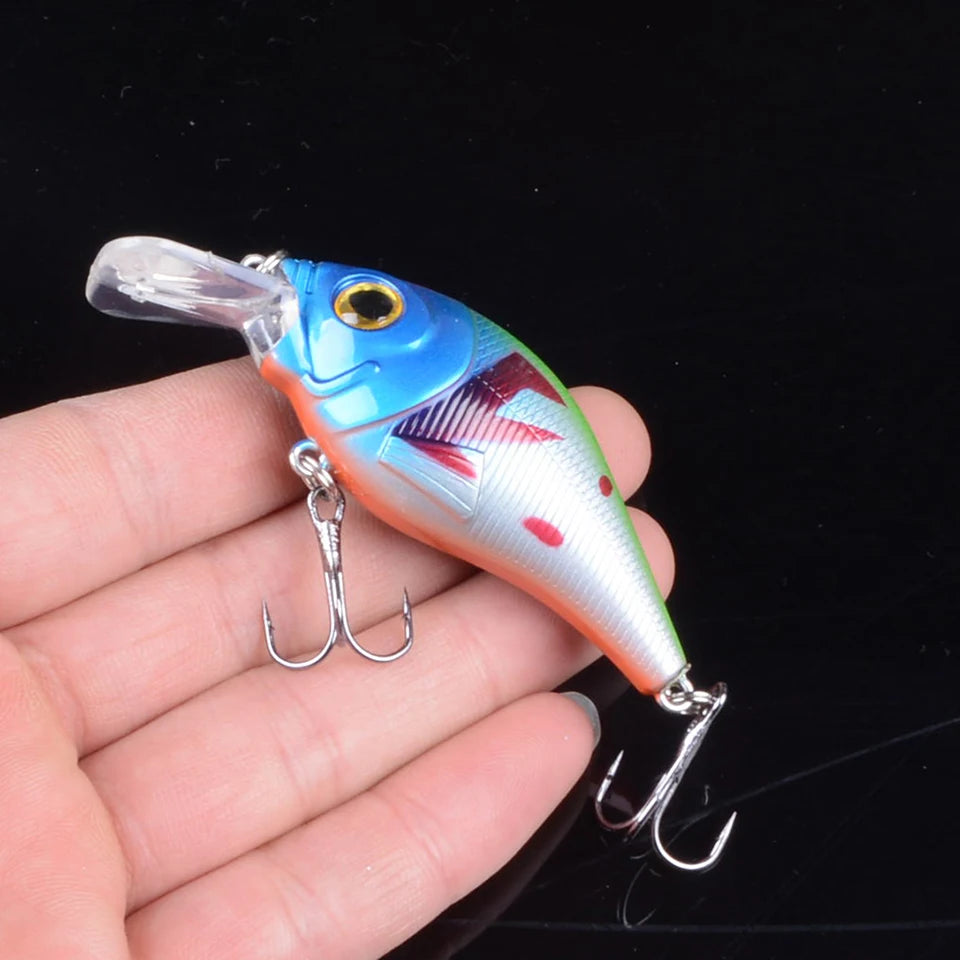 TQEXSZ Minnow Sinkend - 7,5cm 10,2g 3D Augen Wobbler
