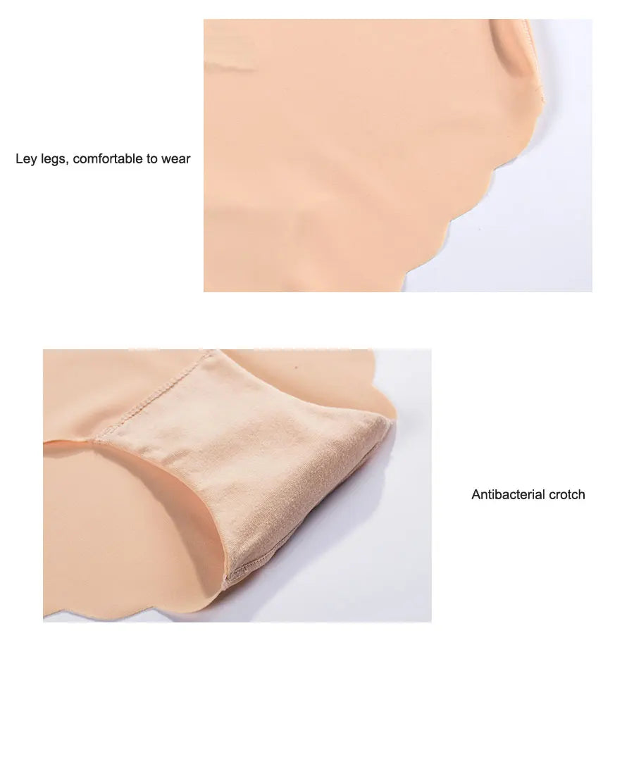 MIMICOOC Damen Nahtloser Slip - 3er Set 80 Prozent Nylon