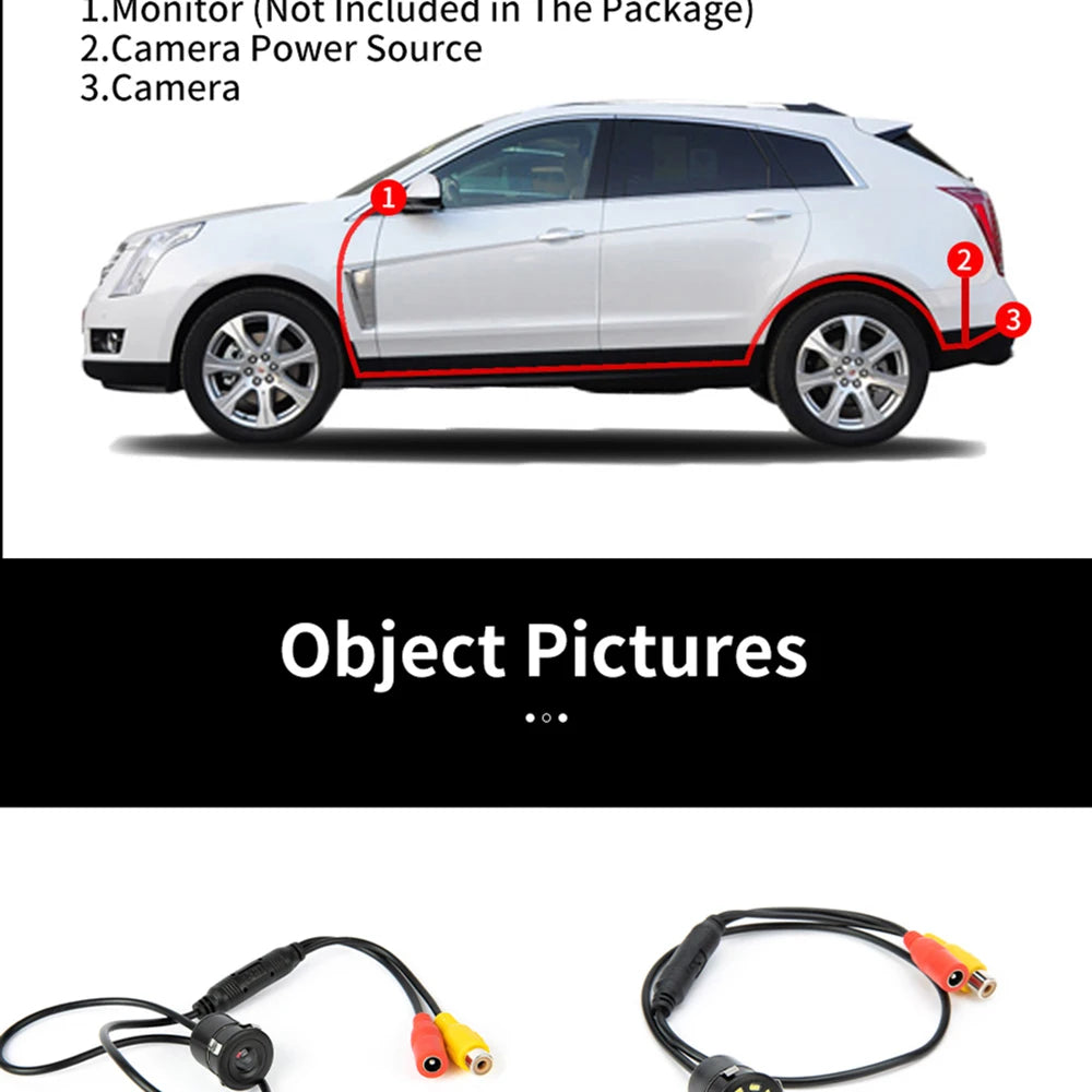Hippcron Auto Rückfahrkamera 4 LED Nachtsicht Rückwärts Auto Parken Monitor CCD Wasserdicht 170 Grad HD Video