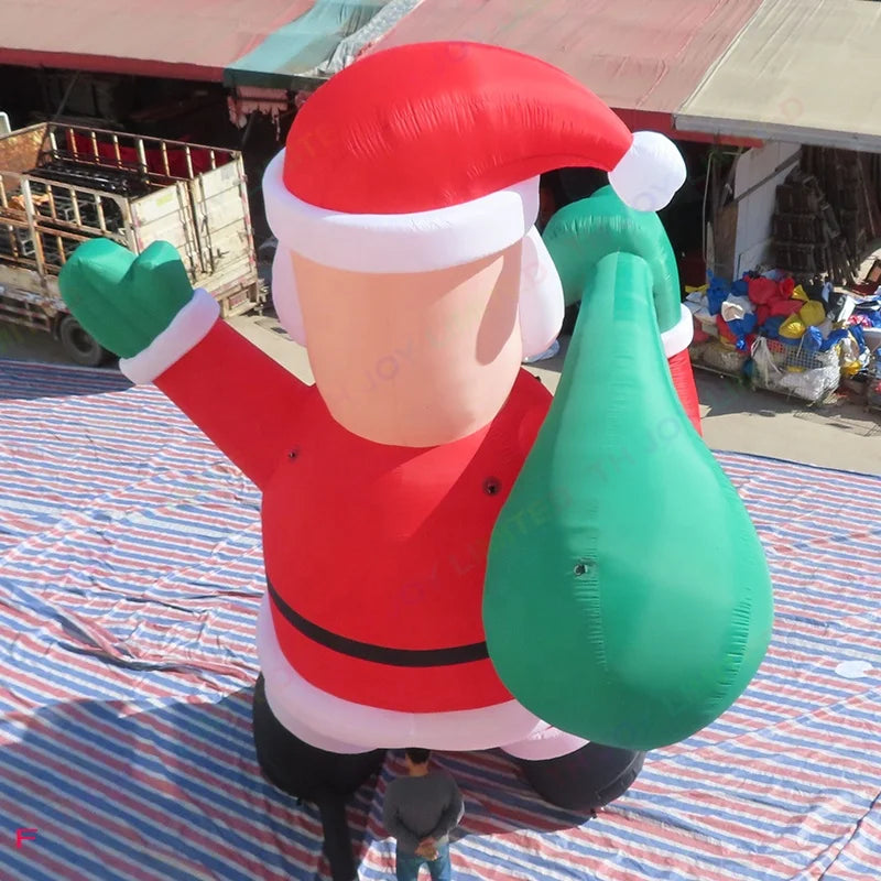 Free Air Shipping 8m 26ft Tall Giant Inflatable Santa Claus Outdoor Christmas Decoration Inflatables Lighted Santa