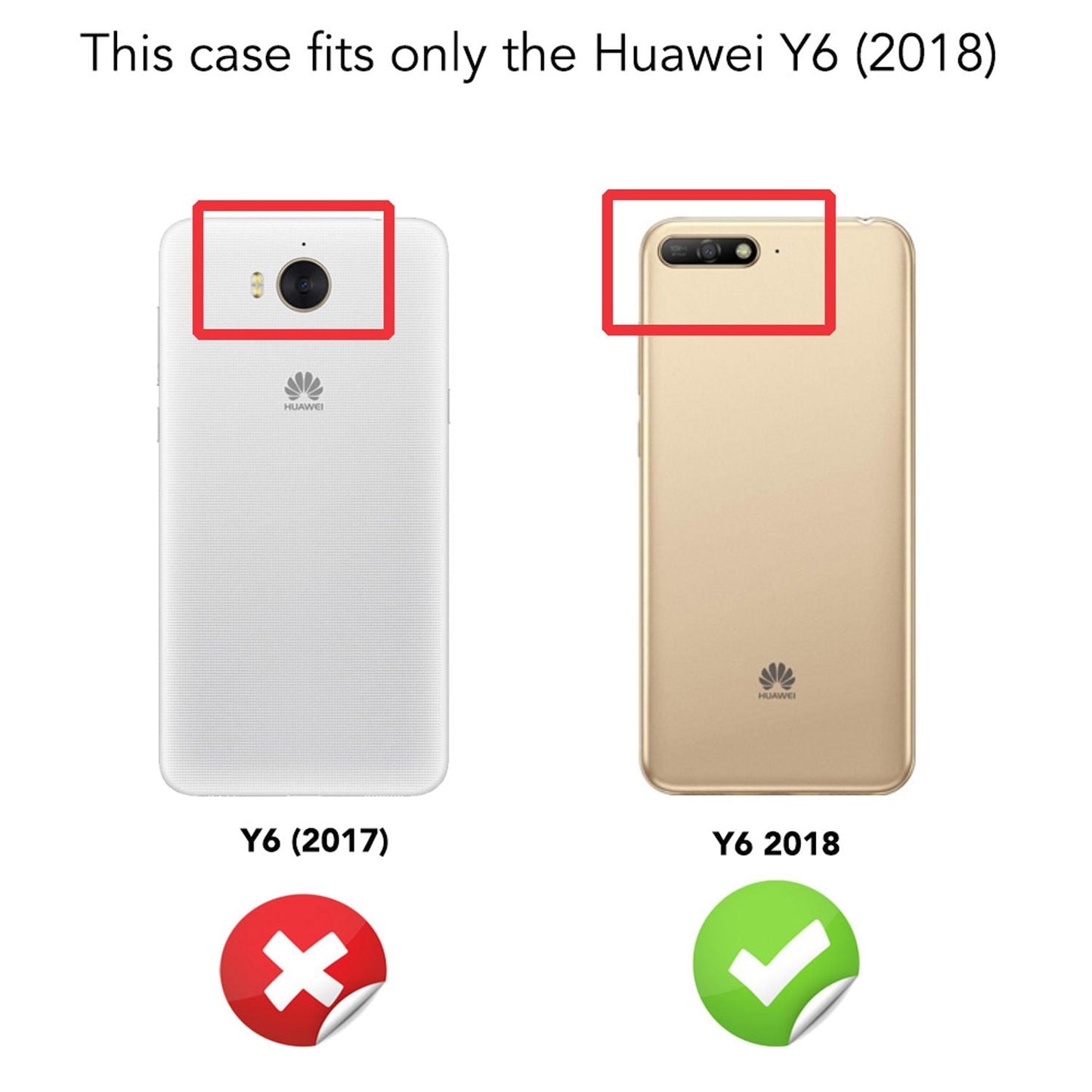NALIA Huawei Y6 2018 Dünne Hülle - 0,5 mm Dicke Ultraleicht Kratzschutz Passgenau