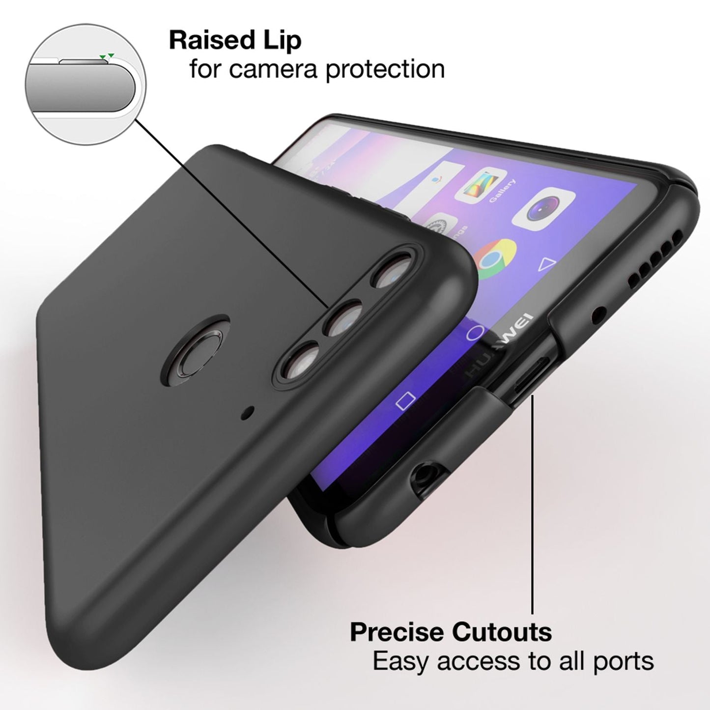 NALIA Huawei Y7 Hülle Dünne Hard Case - Dicke 0,5 mm Passgenau Schutz Vor Kratzern