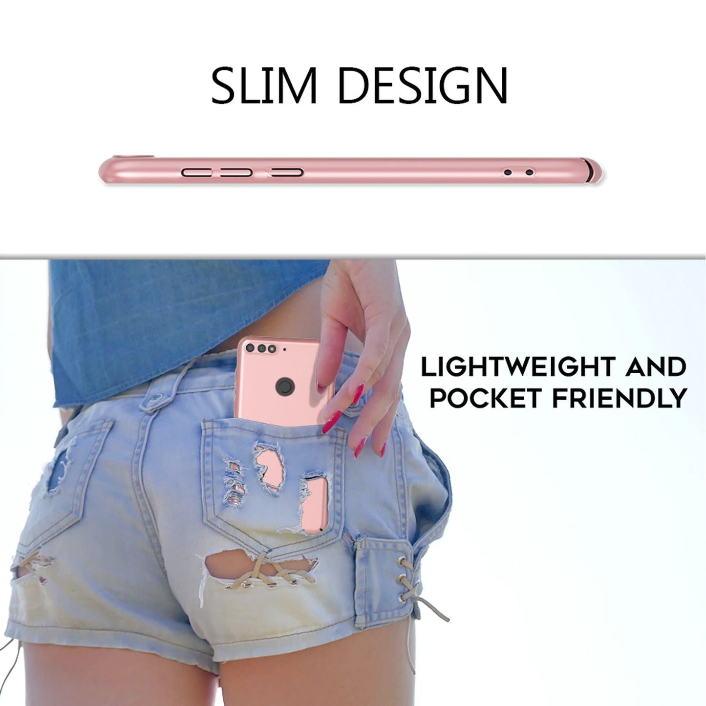 NALIA Huawei Y7 Hülle Dünne Hard Case - Dicke 0,5 mm Passgenau Schutz Vor Kratzern