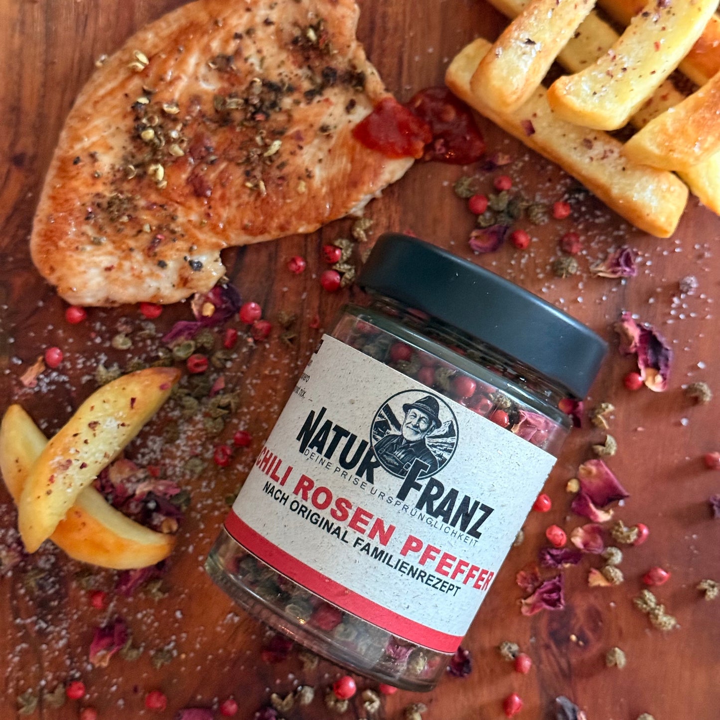 NATURFRANZ Chili Rose Pepper Floral Heat - Cantitate 50 g Pahar 60 ml