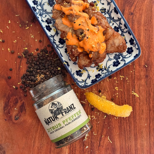 NATURFRANZ Combinație de arome fructate și picante cu ardei citric - Conținut 50 g, Dimensiune compactă