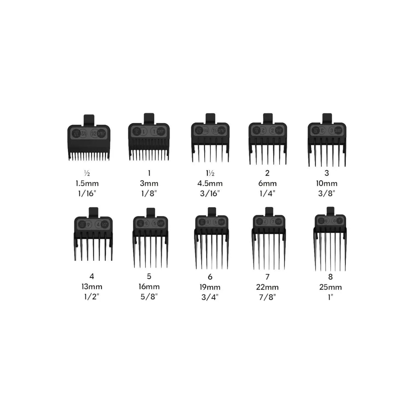 JRL - Fresh Fade 2020C - Set piepteni atașabili (10 bucăți)