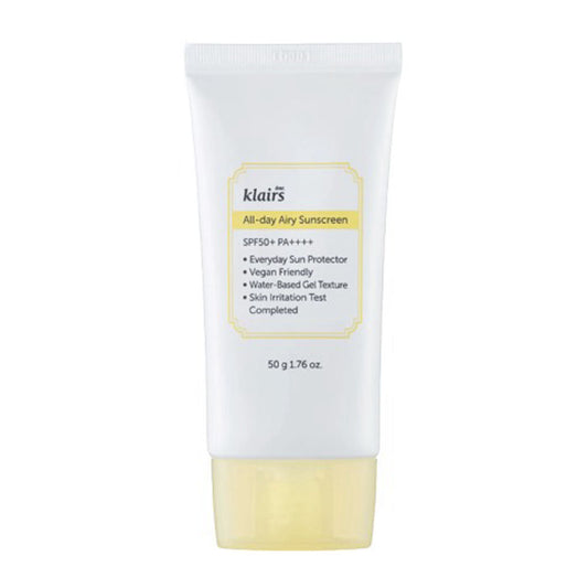 Klairs All Day Airy Sunscreen Leichte Gel-Creme - 50 g SPF50+ PA++++