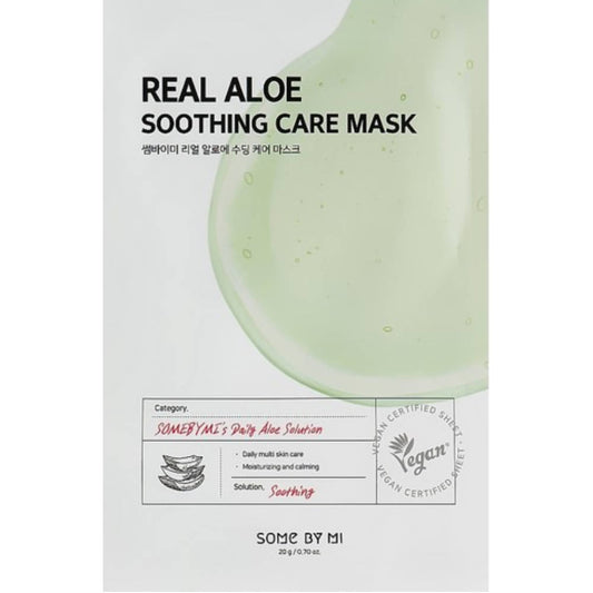 SOME BY MI Real Aloe Soothing Care Mask - Kapazität 20 g Blattmaske Feuchtigkeit
