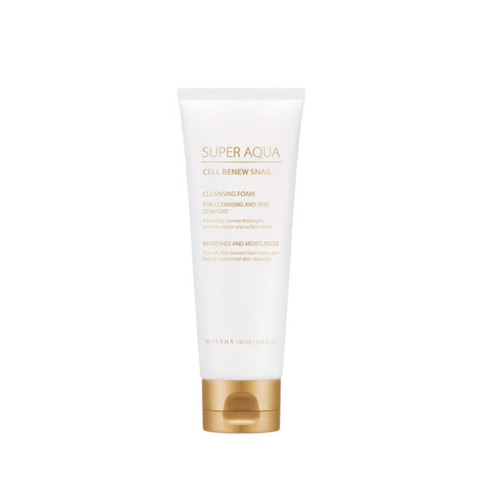 Missha Super Aqua Snail Schaum Feuchtigkeit - 100 ml, 3% Snail