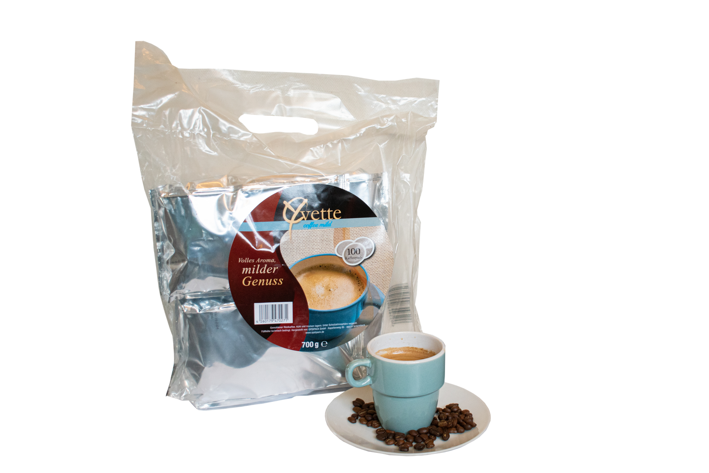 Yvette Kaffee Mild Kaffeepads - Kapazität 300 Pads, Beutelgröße 12x25er, Geeignet Für Pad-Maschinen